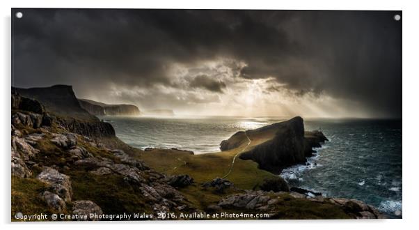 Neist Point autumn light, Isle of Skye Acrylic by Creative Photography Wales
