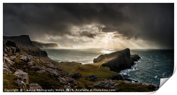 Neist Point autumn light, Isle of Skye Print by Creative Photography Wales