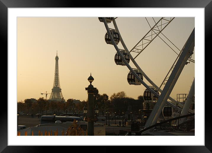 Paris at Dusk Framed Mounted Print by Kate Young