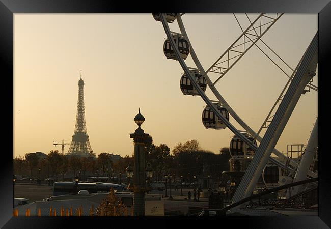 Paris at Dusk Framed Print by Kate Young
