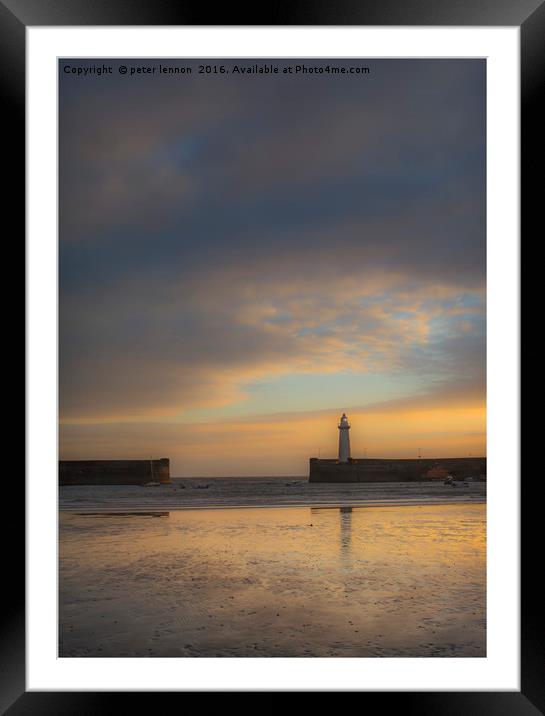 The Lighthouse Framed Mounted Print by Peter Lennon