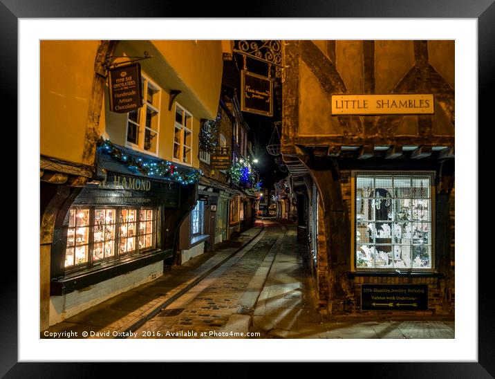 Shambles and Little Shambles Framed Mounted Print by David Oxtaby  ARPS