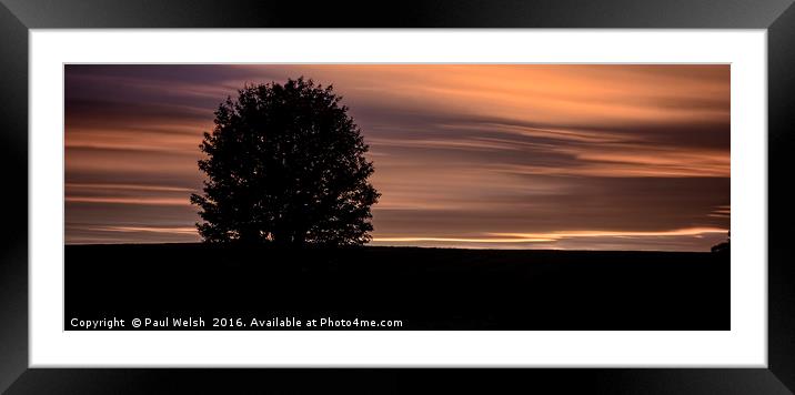 Alone At Dusk Framed Mounted Print by Paul Welsh