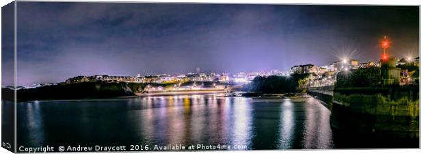 Newquay Bay, Newquay, December 2016. Canvas Print by Andrew Draycott