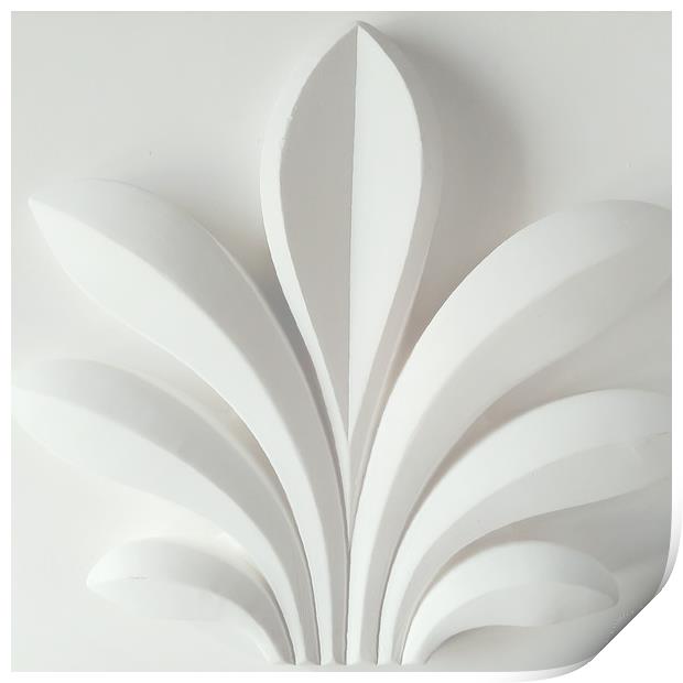 White plant sculpture Print by Larisa Siverina