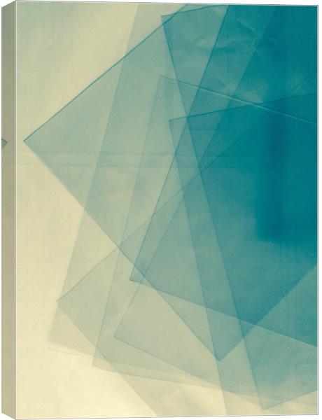 Transparent blue plastic Canvas Print by Larisa Siverina