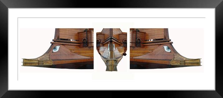 Trireme Olympas, Triptych Framed Mounted Print by Ivan Kovacs