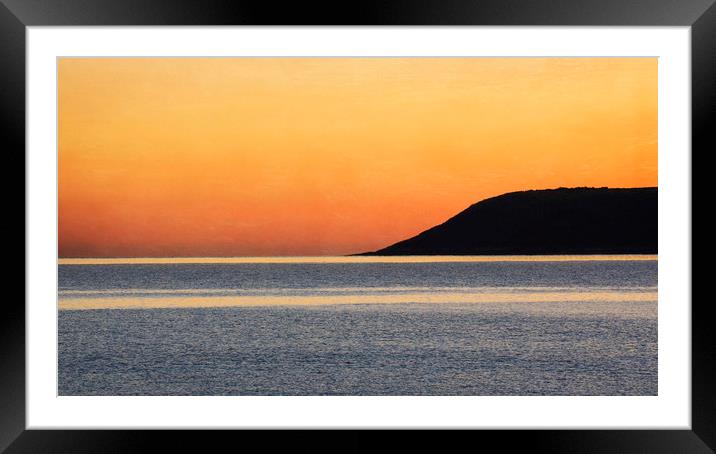 Ocean Sunset Framed Mounted Print by Jackie Davies