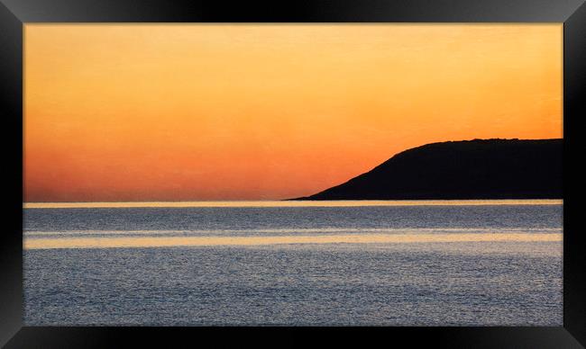 Ocean Sunset Framed Print by Jackie Davies