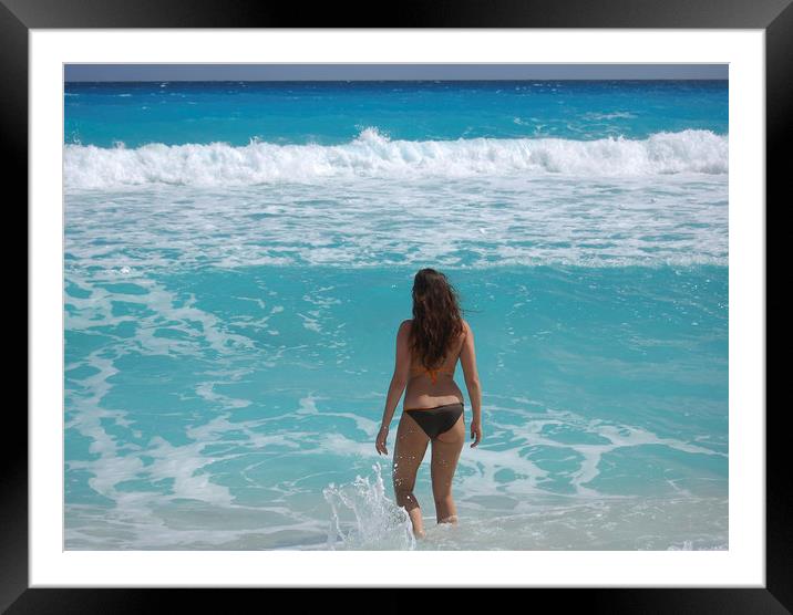 Summer day on a Carribean sea Framed Mounted Print by Larisa Siverina
