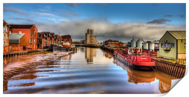 Rising Tide on the River Hull Print by Martin Parkinson