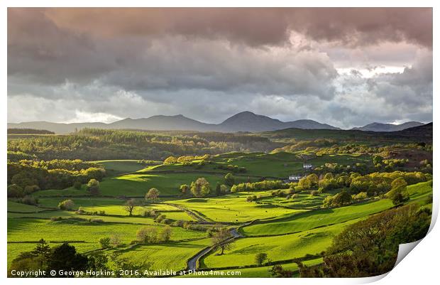 Late Evening Light in the Colton Valley Print by George Hopkins