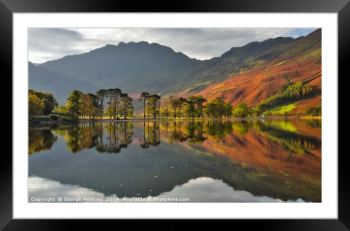 Reflections at Lake Buttermere Framed Mounted Print by George Hopkins