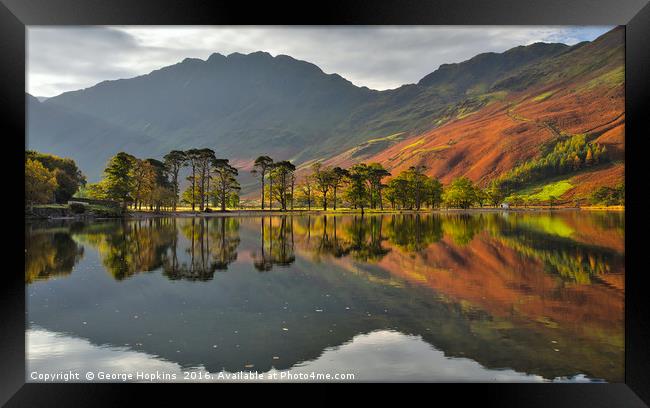 Reflections at Lake Buttermere Framed Print by George Hopkins