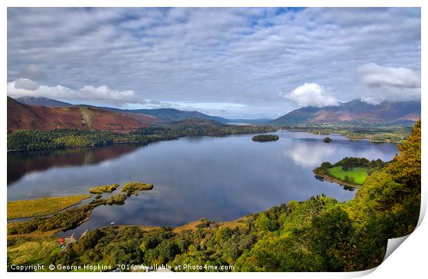 Derwent Water from Surprise View Print by George Hopkins