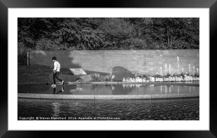 Walking on water Framed Mounted Print by Steven Blanchard