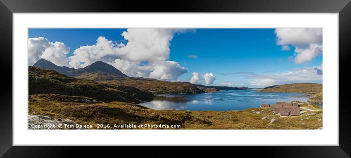 Sunny Loch Cairnbawn  scene Framed Mounted Print by Tom Dolezal