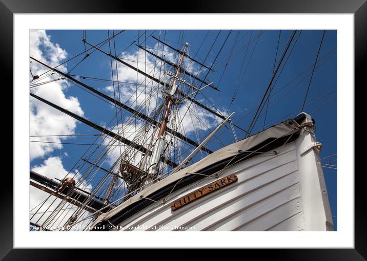 Cutty Sark Abstract Framed Mounted Print by David Chennell
