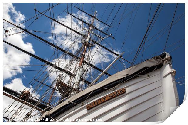 Cutty Sark Abstract Print by David Chennell