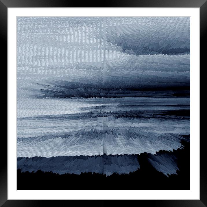 Abstract cloudy pattern Framed Mounted Print by Larisa Siverina