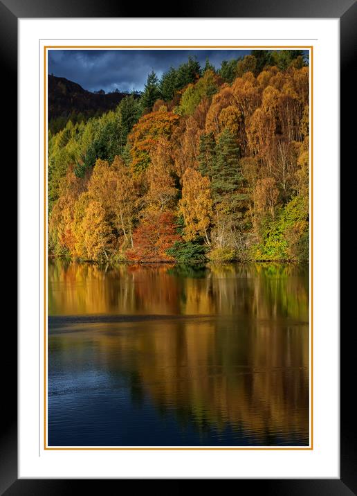 Autumn Loch Tummel Framed Mounted Print by Matt Johnston