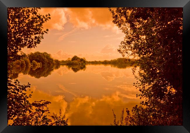 lake Reflections Framed Print by Darren Burroughs