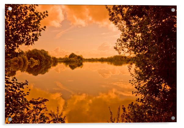 lake Reflections Acrylic by Darren Burroughs