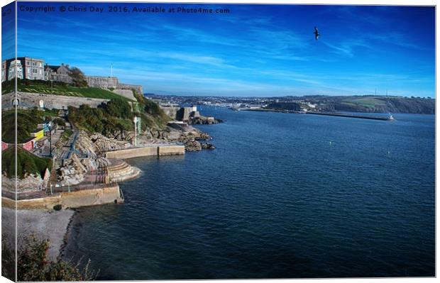 Plymouth Seafront Canvas Print by Chris Day
