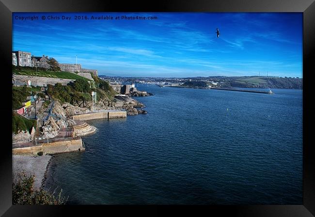 Plymouth Seafront Framed Print by Chris Day