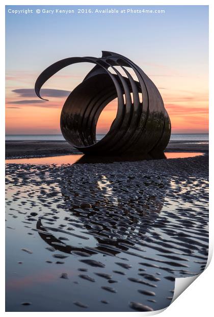Sunset By Mary's Shell Cleveleys Print by Gary Kenyon