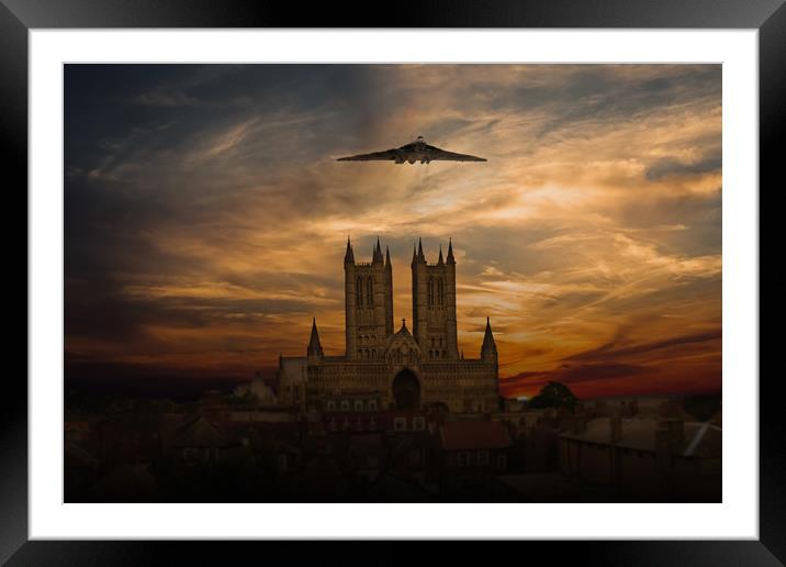 Vulcan And Lincoln Cathedral Framed Mounted Print by J Biggadike