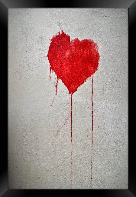 Graffiti Heart Framed Print by Scott Anderson