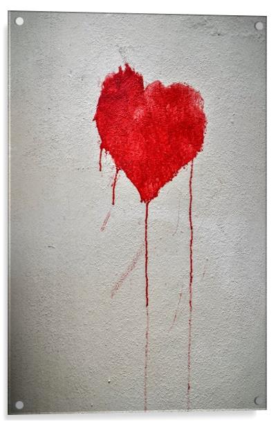 Graffiti Heart Acrylic by Scott Anderson