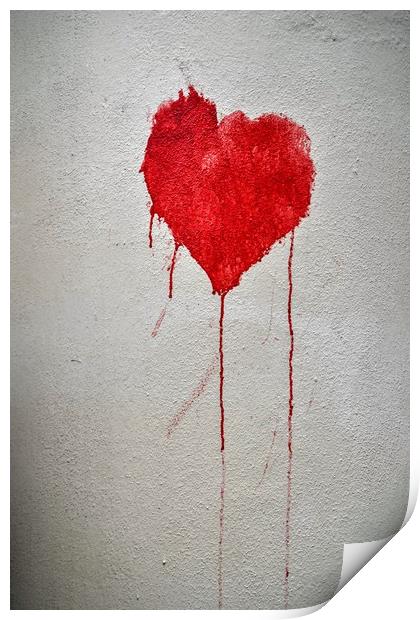 Graffiti Heart Print by Scott Anderson