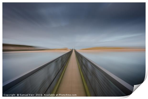 Beach Blur Print by Samuel Kerr