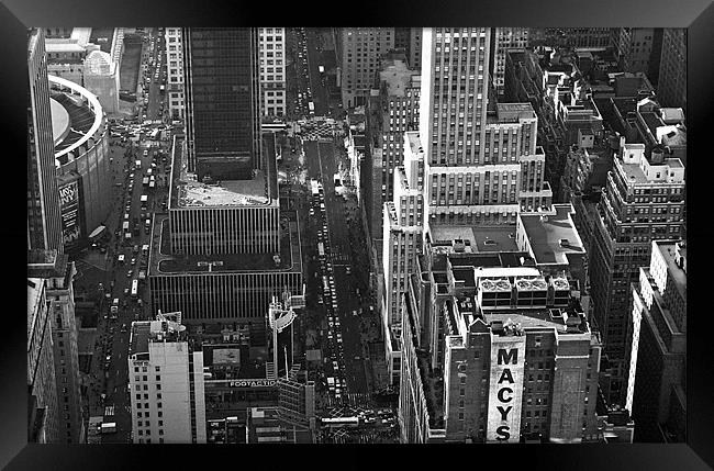 New York Skyscape Black and White Framed Print by Gill Allcock