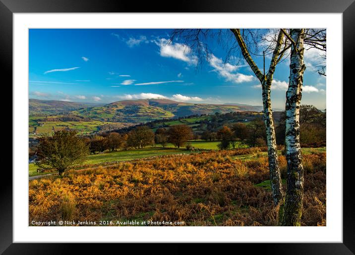 Sugarloaf Mountain Black Mountains Brecon Beacons Framed Mounted Print by Nick Jenkins
