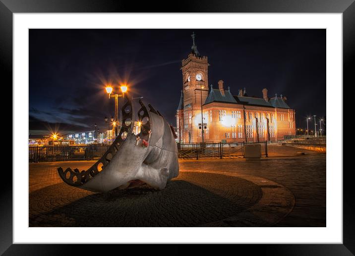 Pierhead building and Merchant Seafarer's War Memo Framed Mounted Print by Leighton Collins