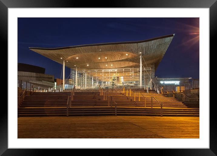 The Senedd Cardiff Framed Mounted Print by Leighton Collins