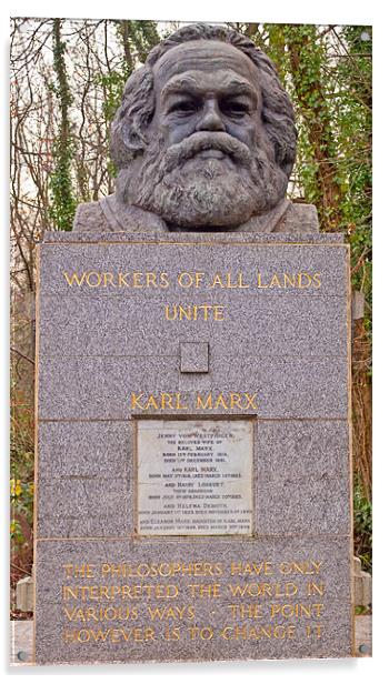 Tomb of Karl  Marx Acrylic by Chris Thaxter