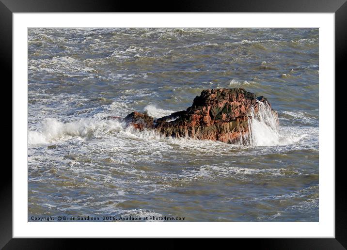 A stormy North Sea Framed Mounted Print by Brian Sandison