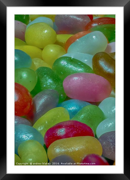 Heavenly Rainbow Jelly Beans Framed Mounted Print by andrew blakey