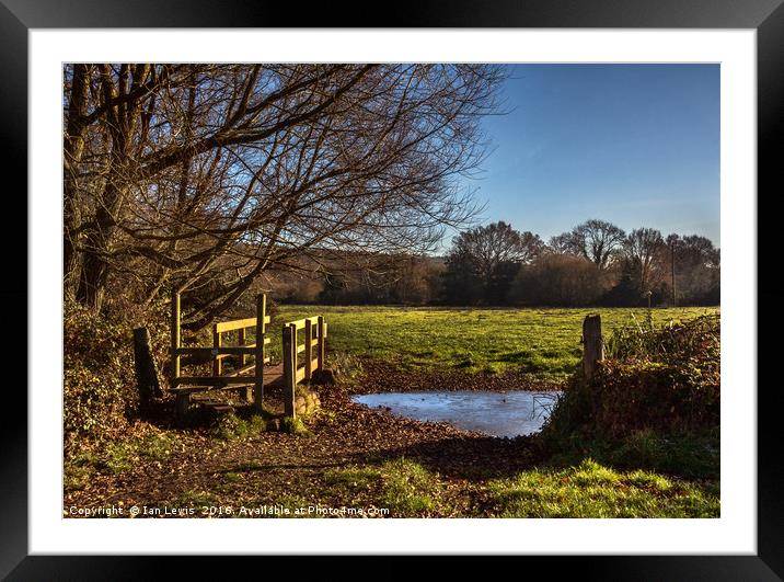 The Way To Sulham Framed Mounted Print by Ian Lewis