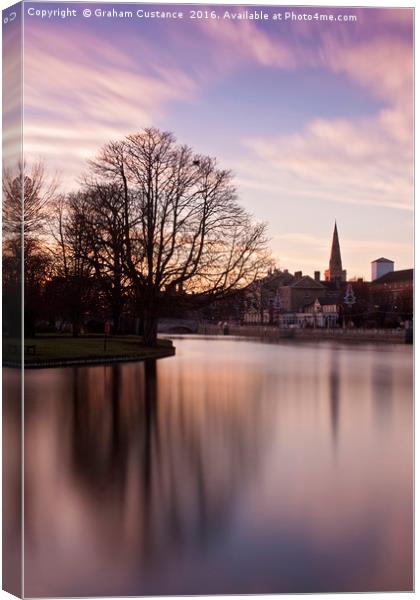 Bedford Reflections Canvas Print by Graham Custance
