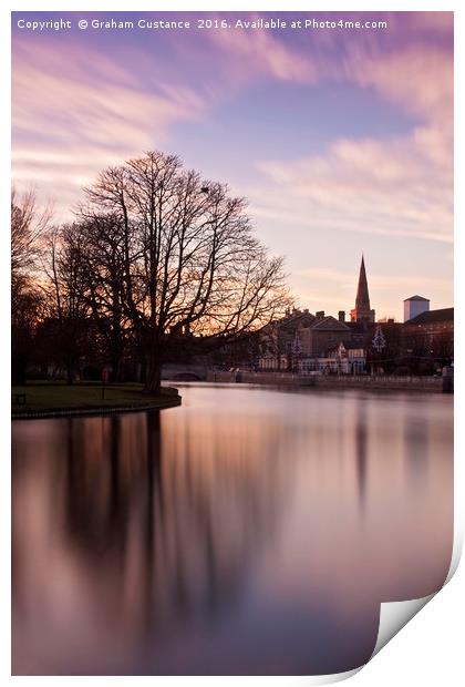Bedford Reflections Print by Graham Custance