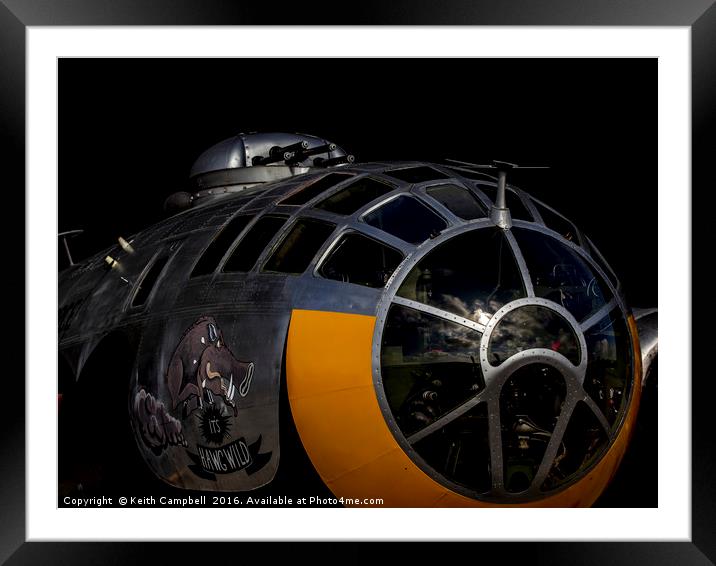 B-17 Flying Fortress Framed Mounted Print by Keith Campbell