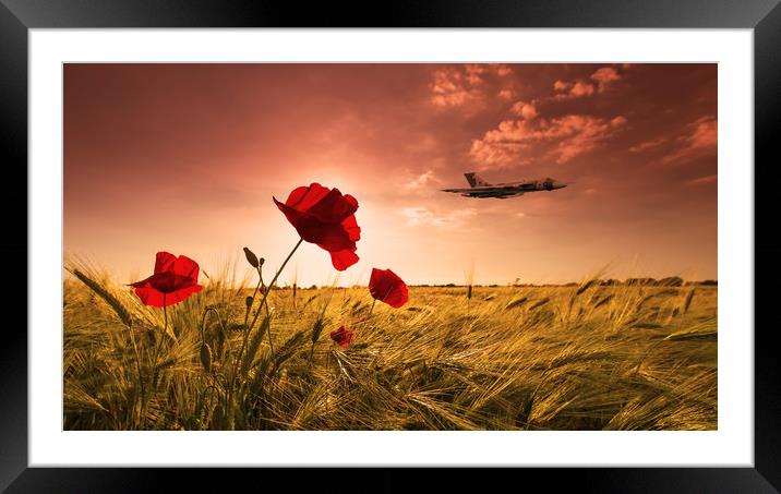 Vulcan Poppy Sunset Framed Mounted Print by J Biggadike