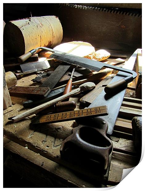 A Carpenter’s Tools (2) Print by Mark Sellers