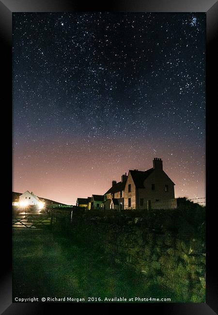Stars are out at Rhossili, Gower Framed Print by Richard Morgan