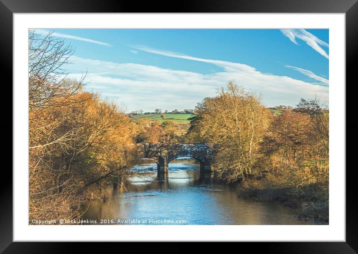 The Brynich Aqueduct over the River Usk Brecon Framed Mounted Print by Nick Jenkins